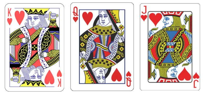 king queen jack of hearts