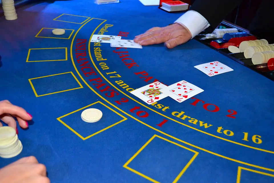 playing blackjack